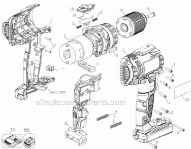 Part Location Diagram of 90609734 Porter Cable Switch Assembly
